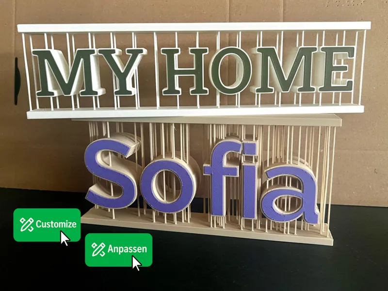 Personalisierter Schriftzug im String-Art Stil