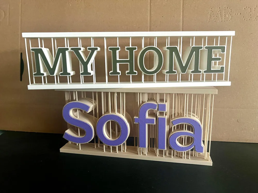 String Family Lettering Personalized String Art Style Lettering - Free 3D Print Model - MakerWorld