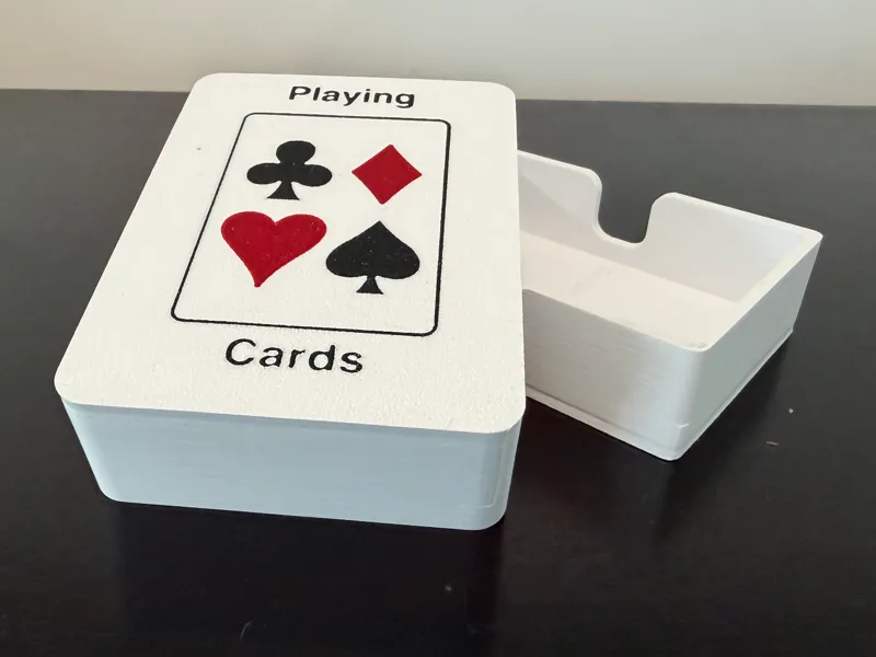 Box for a single deck of cards with Suits logo