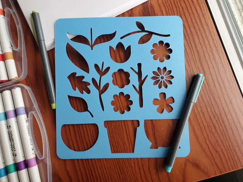 Build-A-Potted-Plant Jumbo Stencil Set