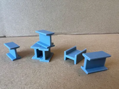 Board Game Steel I-Beam Resource Piece