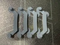 4 Stück mit Brim, 0.2mm layer, 2 walls, 15% infill