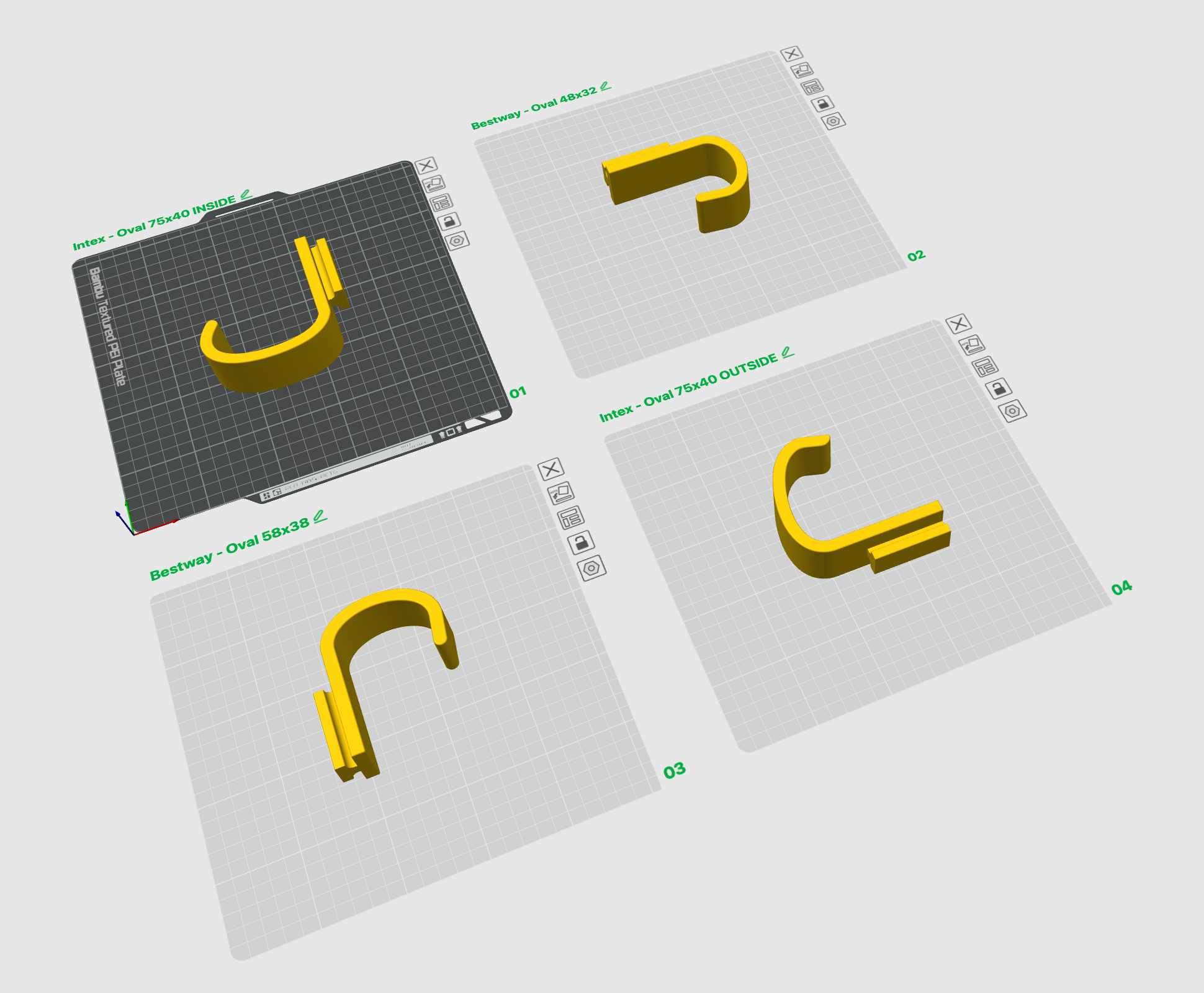 Miniatura 1 do modelo 3D Pool system BASE - hooks