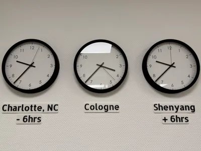 Global Office Clock Signs