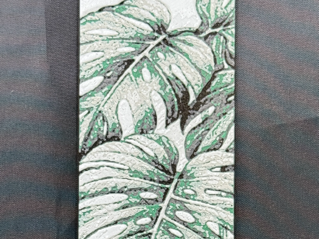 Monstera Leaf Bookmark Pencil Style