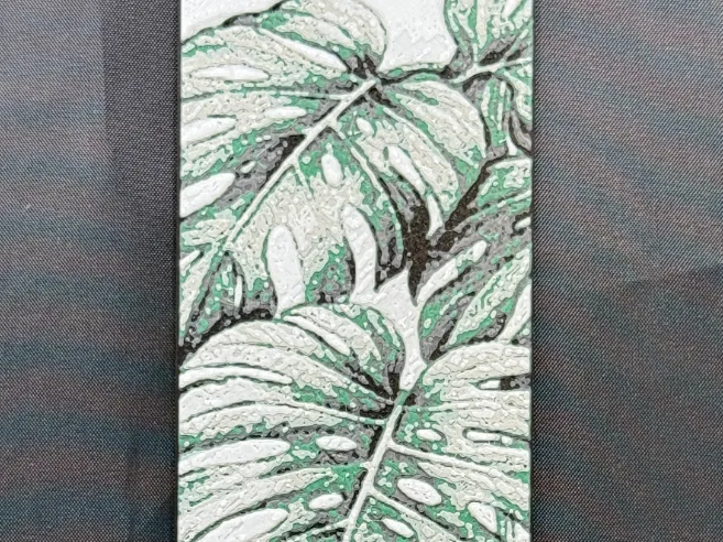 Monstera Leaf Bookmark Pencil Style