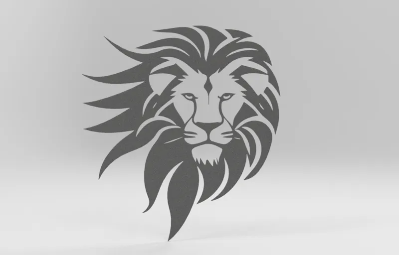Lion 2D Stencil Wall Art