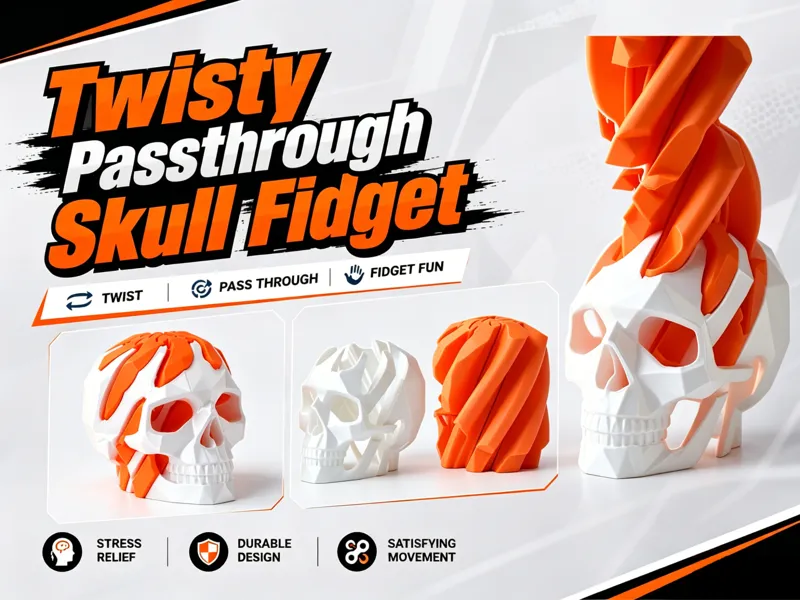 Twisty Passthrough Skull Fidget