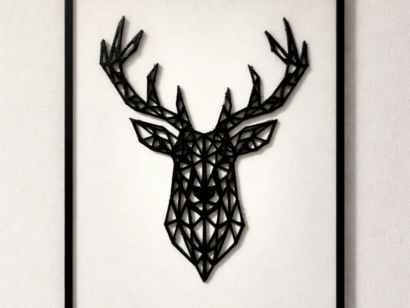 Geometric Deer Wall Art (Low-Poly Style)