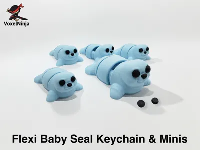 Flexi Baby Seal Keychain & Minis