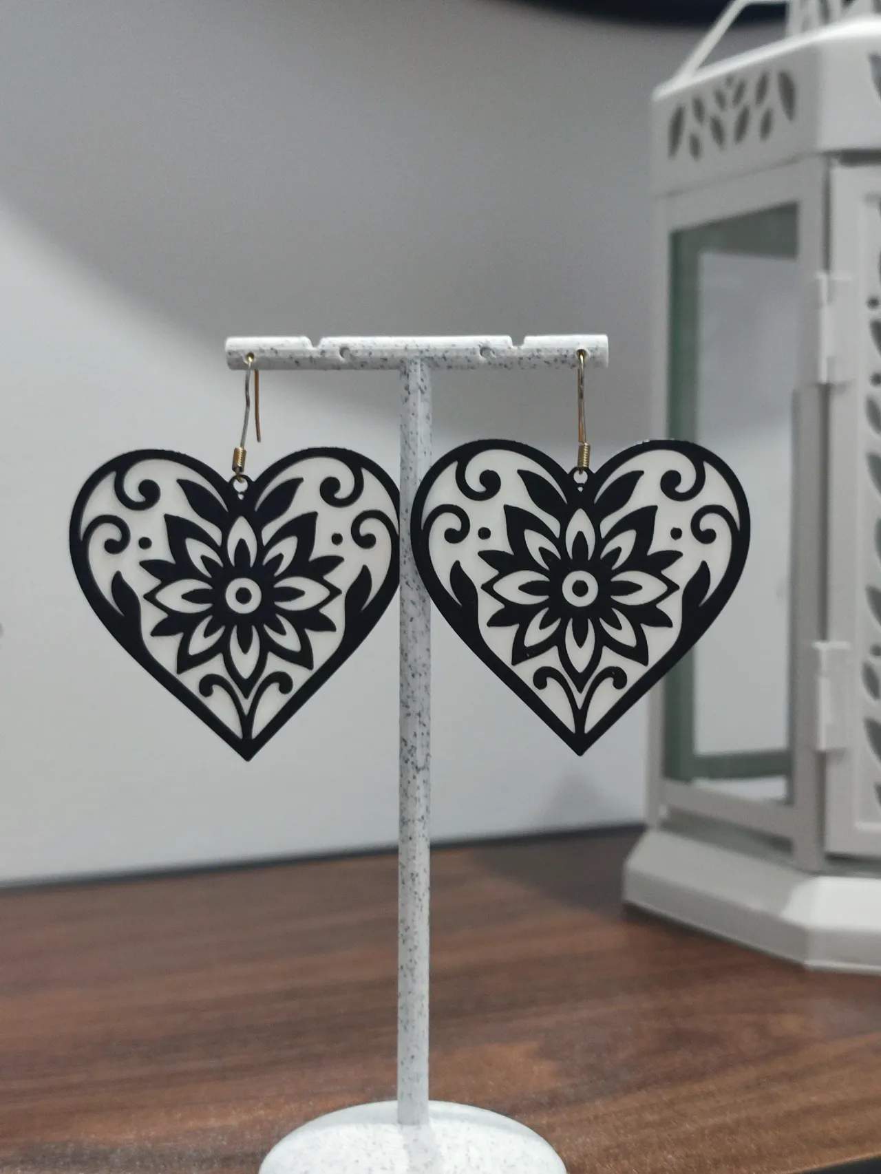 Aretes Corazón Amore Negro view 2