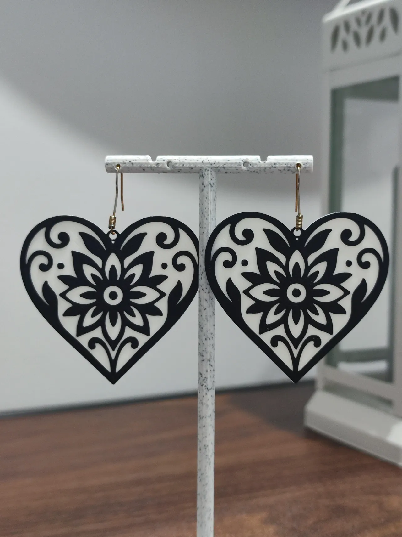 Aretes Corazón Amore Negro view 3