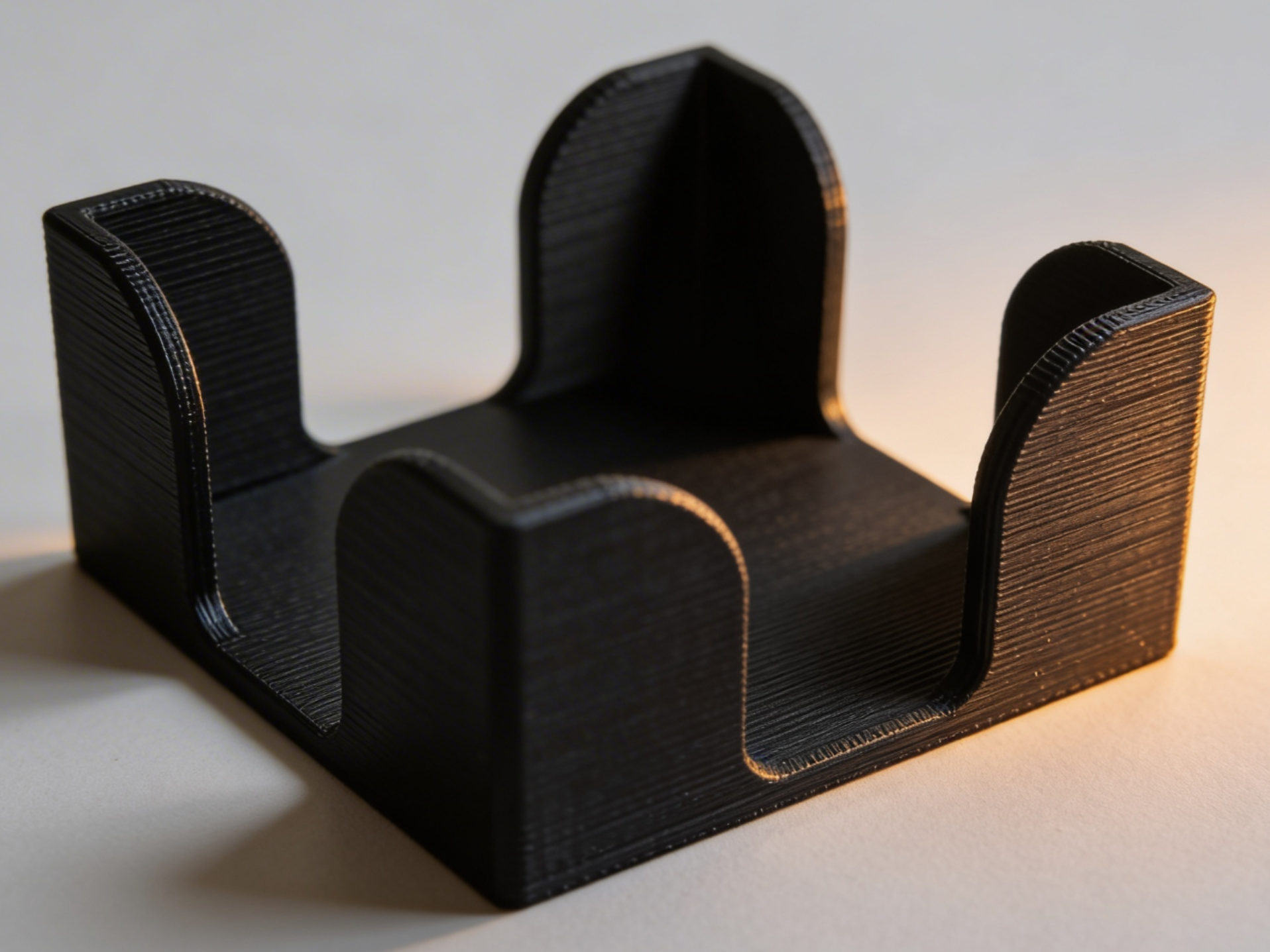 Modern Square Coaster Holder 100x100x50 mm / 4x4"