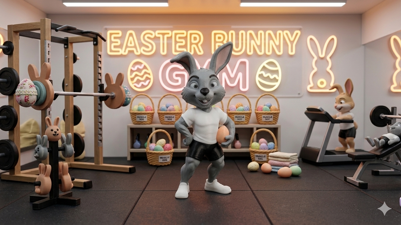 Miniatura 4 do modelo 3D The Fit Hare - Ready for Easter?