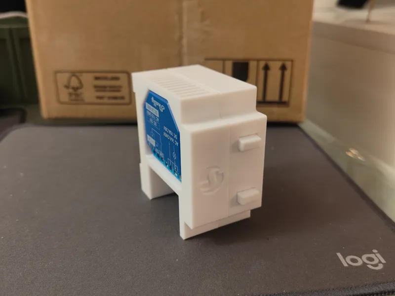 SUPPORTO DIN SHELLY PLUS GEN3/4/MINI + 2 SWITCH
