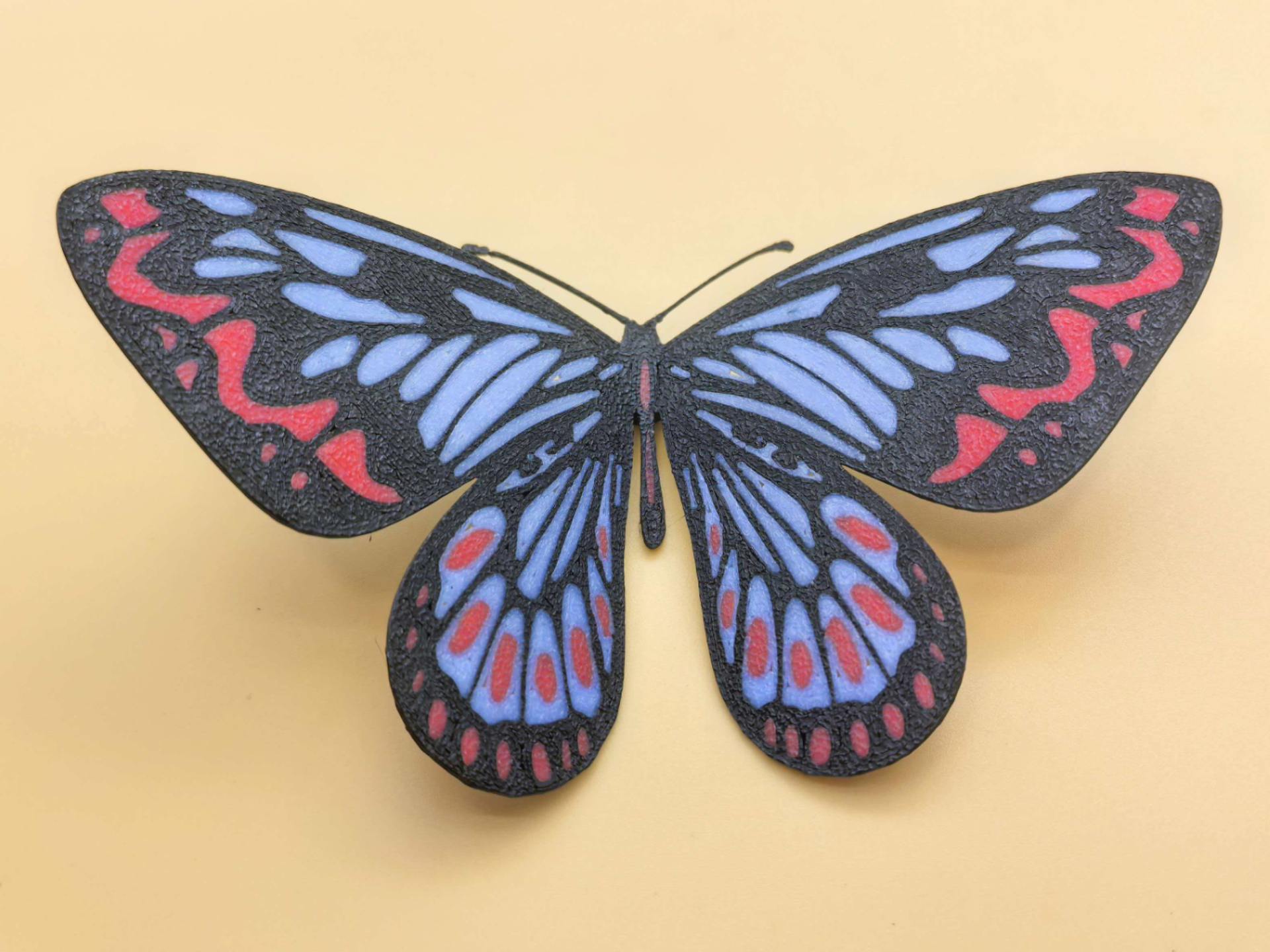 Miniatura 1 do modelo 3D 蝴蝶冰箱贴，发卡