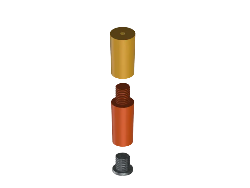 Acmer P2 laser leg risers v2 (screwed version)