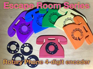 Escape Room: Rotary Phone 4-digit Encoder