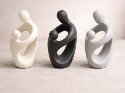 Father's Embrace - Father’s Day Minimal Sculpture