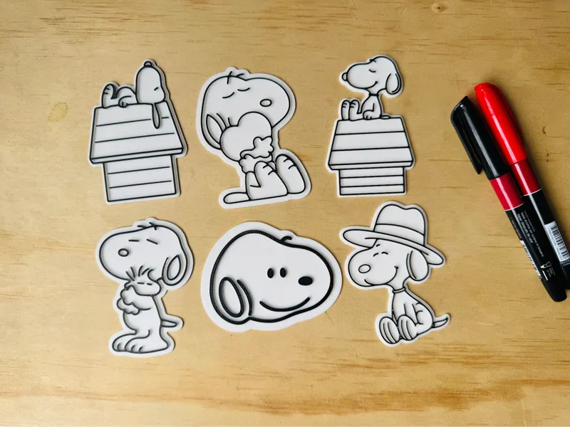 pack de manualidades para colorear snoopy