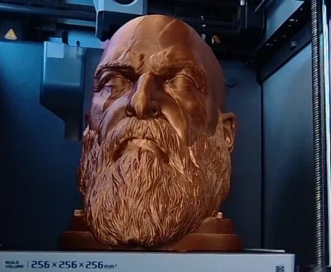 God of War Kratos head, headphone stand view 2