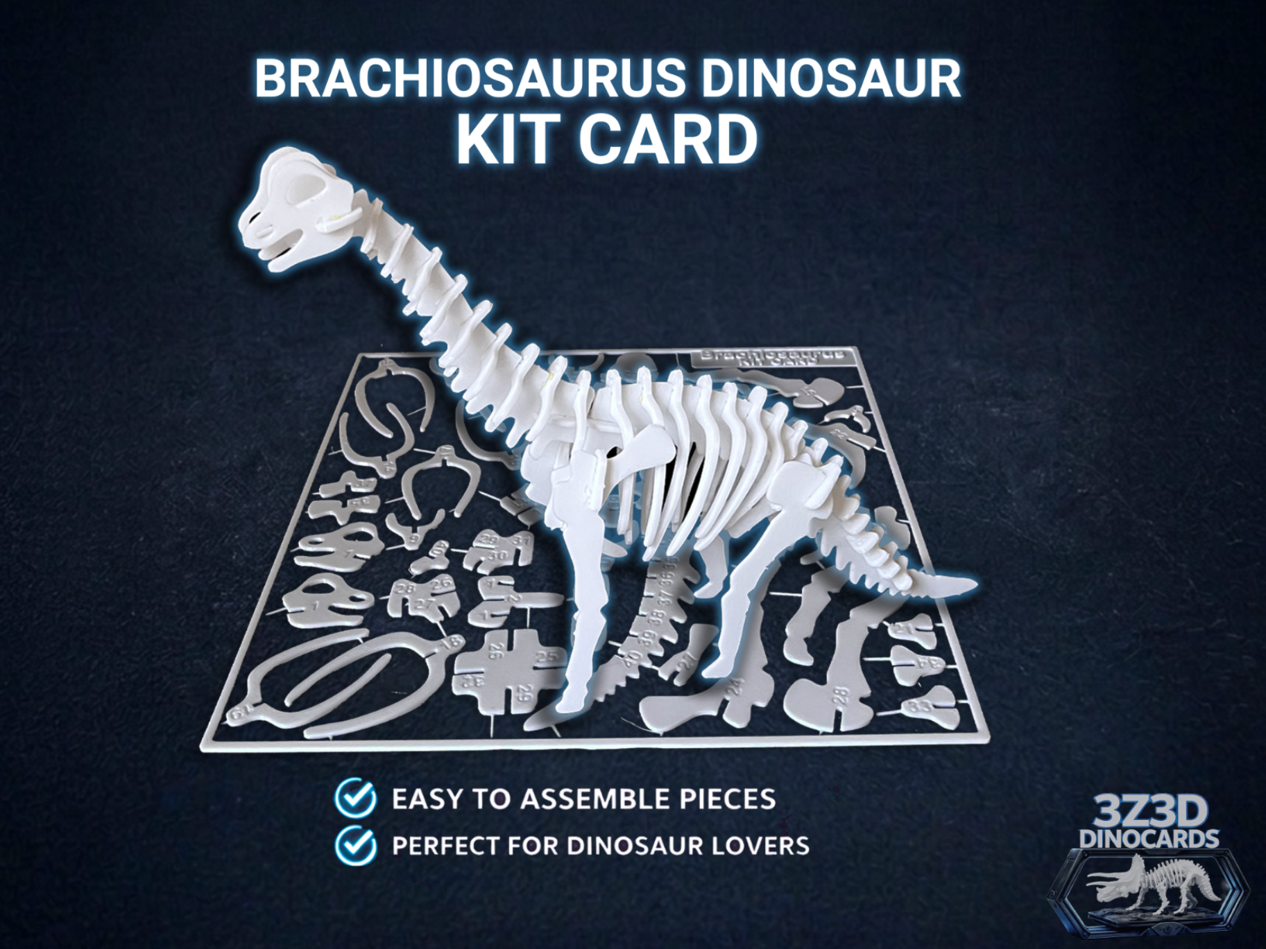 Brachiosaurus Dinosaur Kit Card Puzzle - DinoCards
