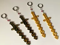 Boucles d'oreilles épée en dés de JDR (sans AMS) — photo 1