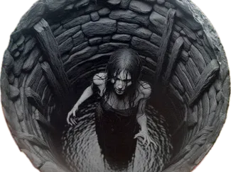 woman in a well