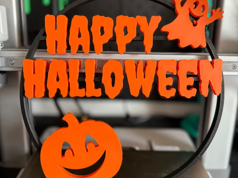 Halloween Türschild Kürbis Geist