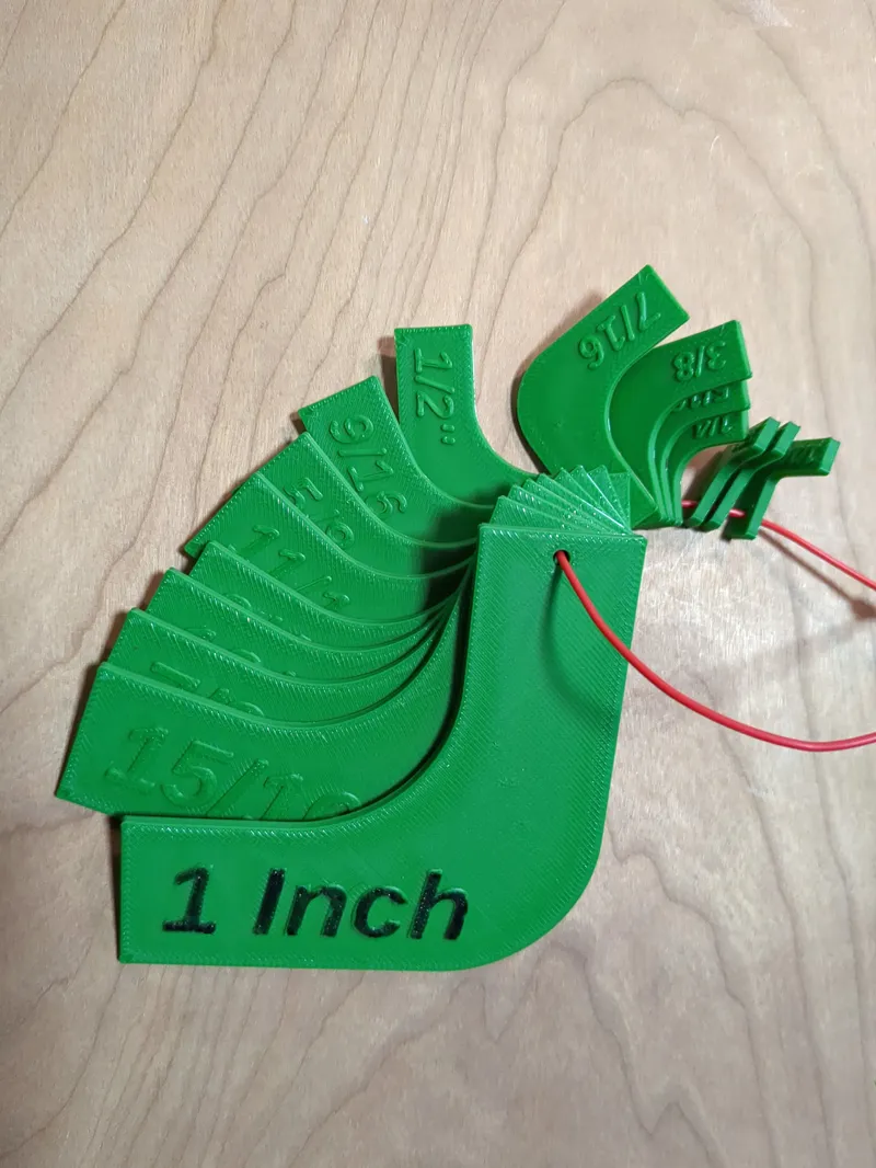 Radius Gauges in Inches - print and / or customize