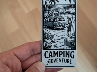 Camping Adventure Bookmark - Beach Version