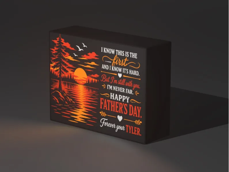 Memorial Sunset Father's Day Light Box