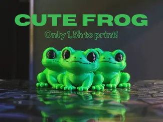 Cute frog, takes 1,5h to print, ams needed