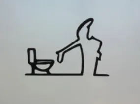Wall Decoration La linea Toilet The Cavandoli Line