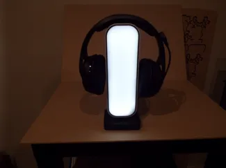 Headphone holder lightbox