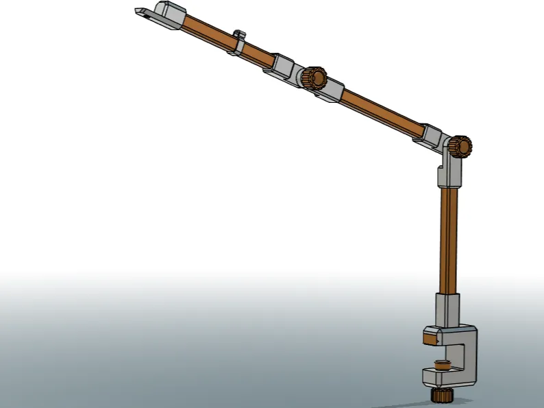 Modular articulated phone/light stand system