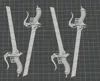 Two Swords, PLA, 0.08mm layer, 2 walls, 15% infill
