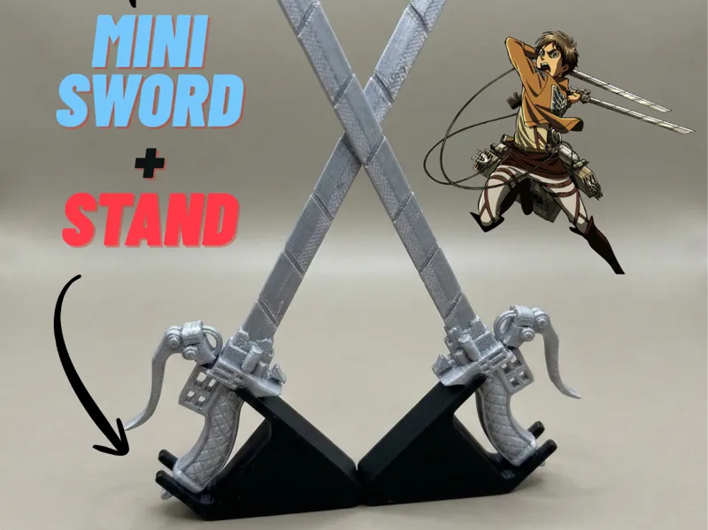 Attack on Titan Sword with stand