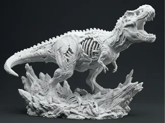Dinosaurio T-Rex Zombie - Lienzo en blanco