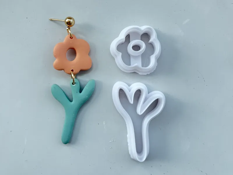 Spring Daisy & Sprout Polymer Clay Cutters