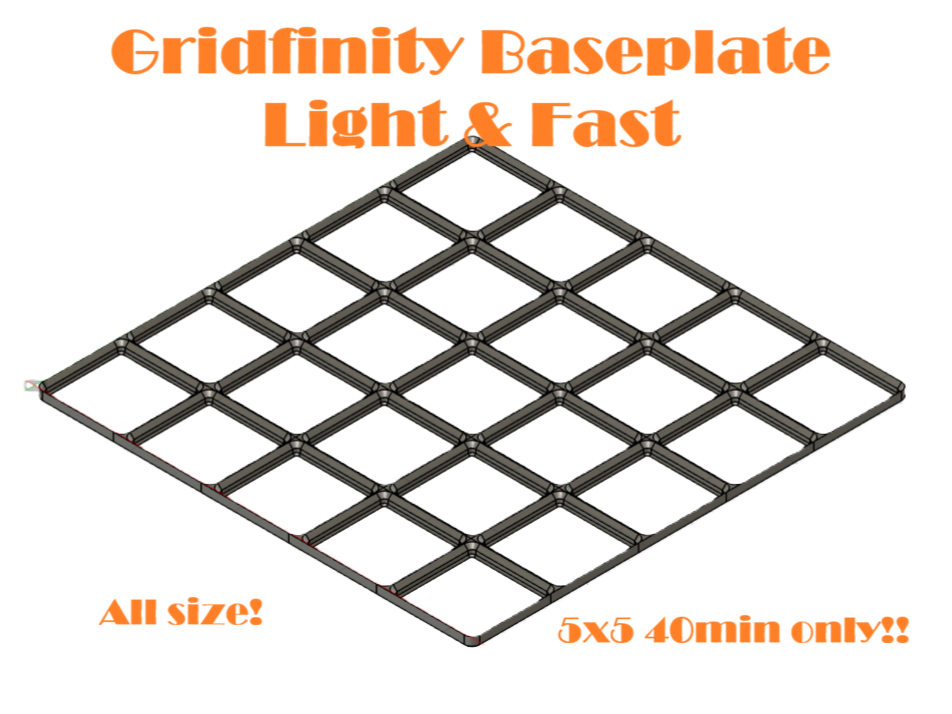 Gridfinity Baseplates Light : all size available