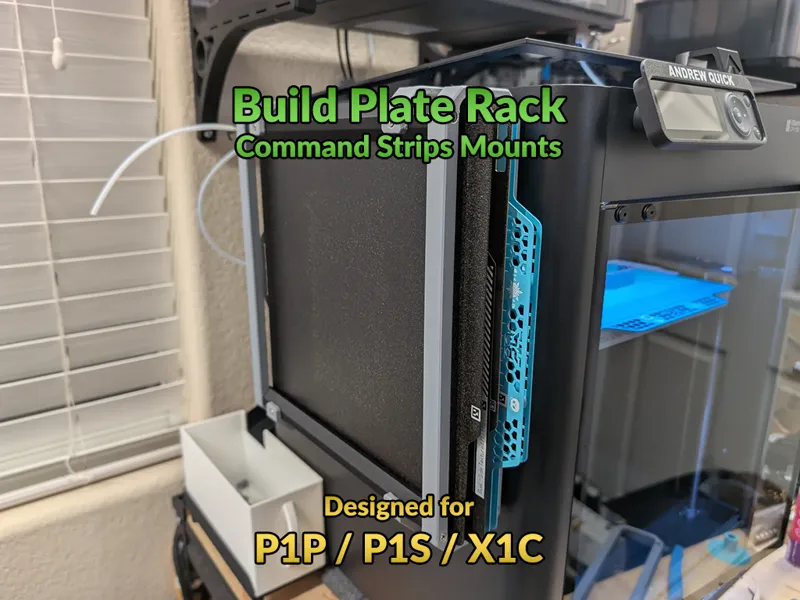 5pc Build Plate Rack - 3M Command Strip Mounts