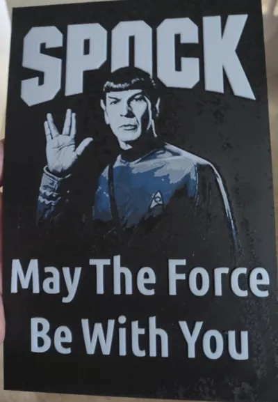 Spock May the force be with you Hueforge