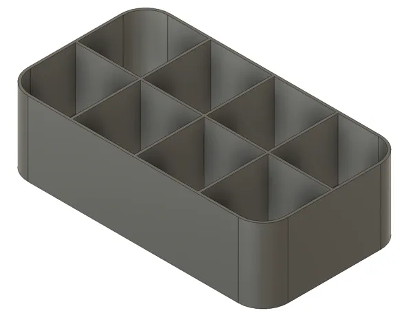 Plateau de rangement à compartiments