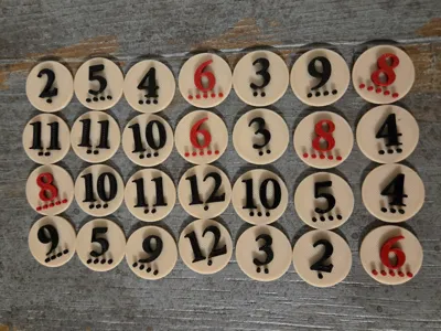 Settlers of Catan 6 Player Tokens - AMS