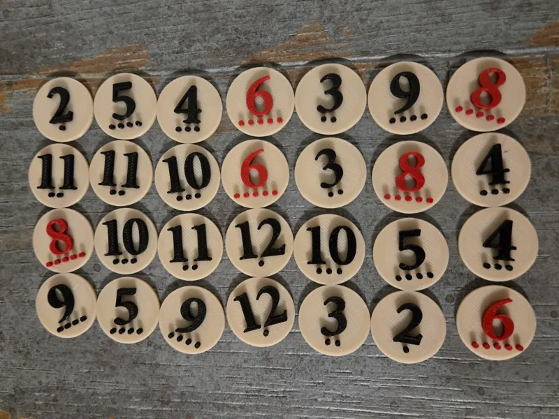 Settlers of Catan 6 Player Tokens - AMS
