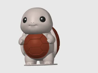 Cute little standing turtle.
