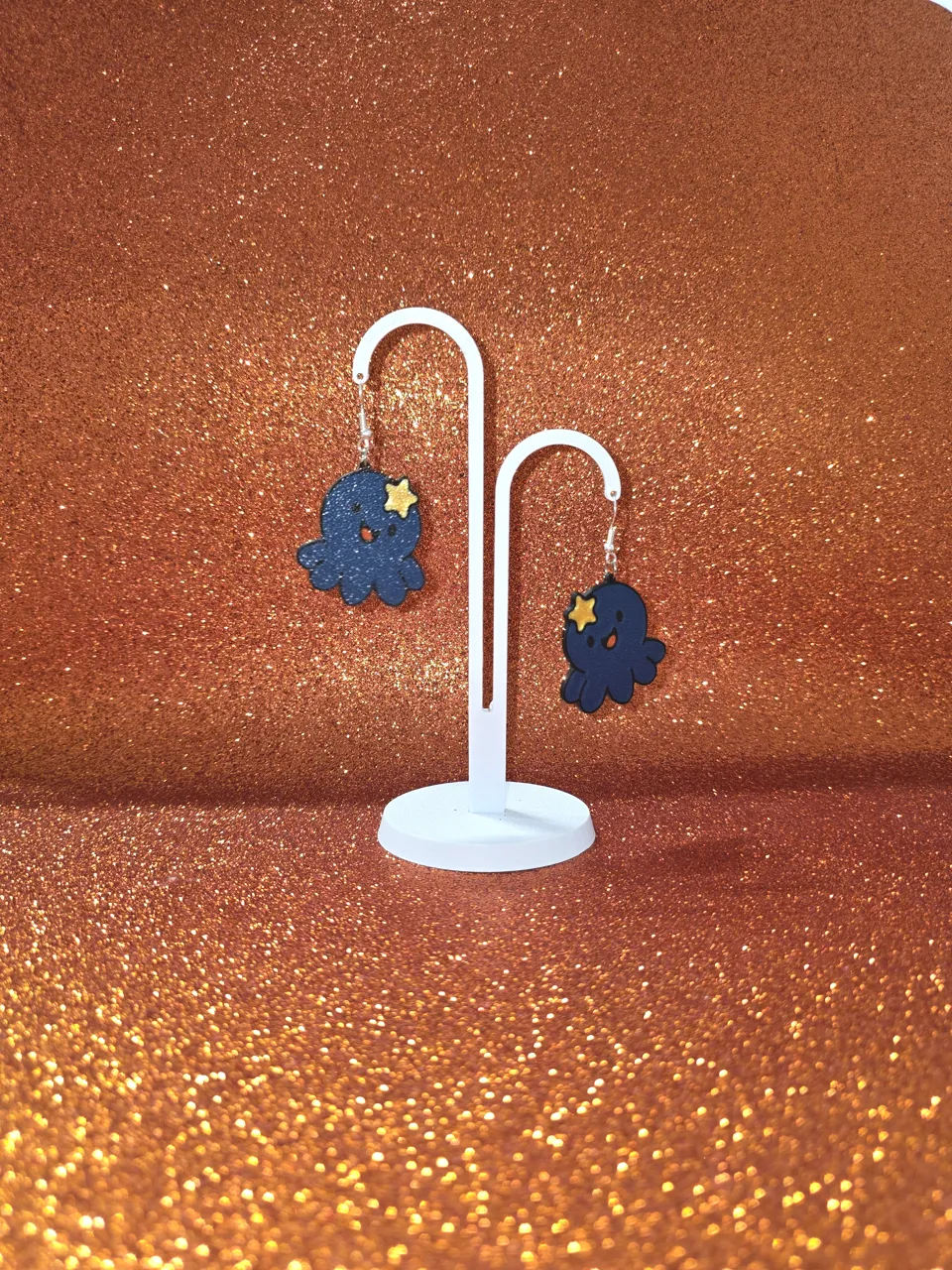 Sweet octopus earrings view 3
