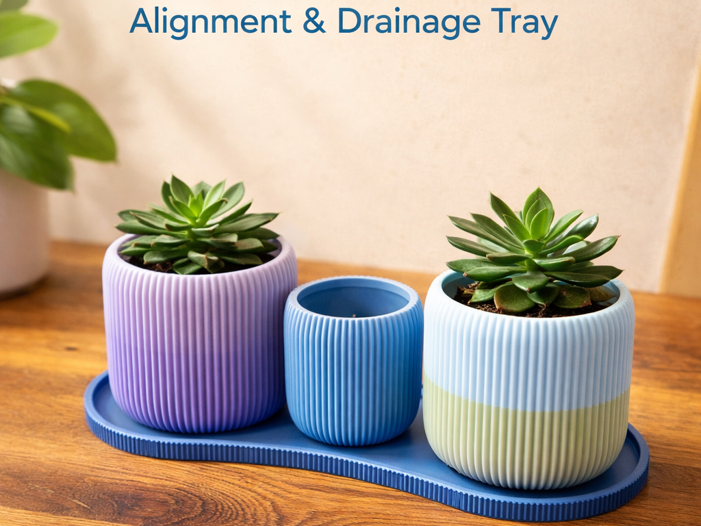 Smart Planter Trio – Alignment & Drainage Tray