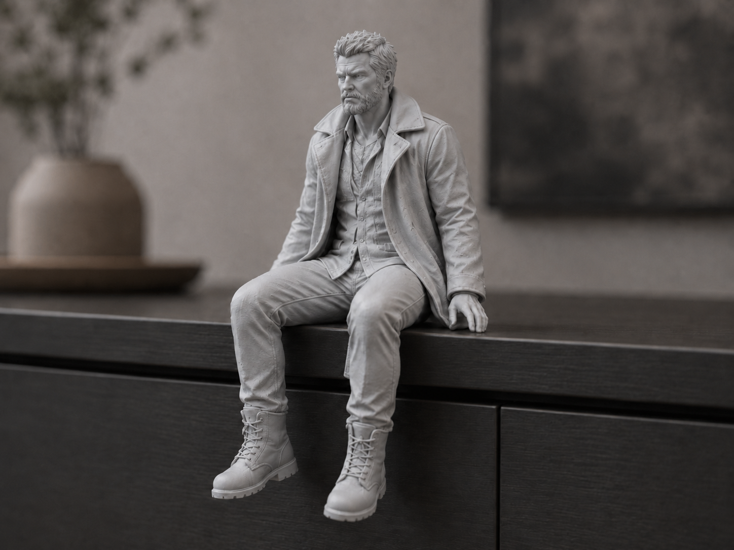 Billy Butcher edge sitter desk decor